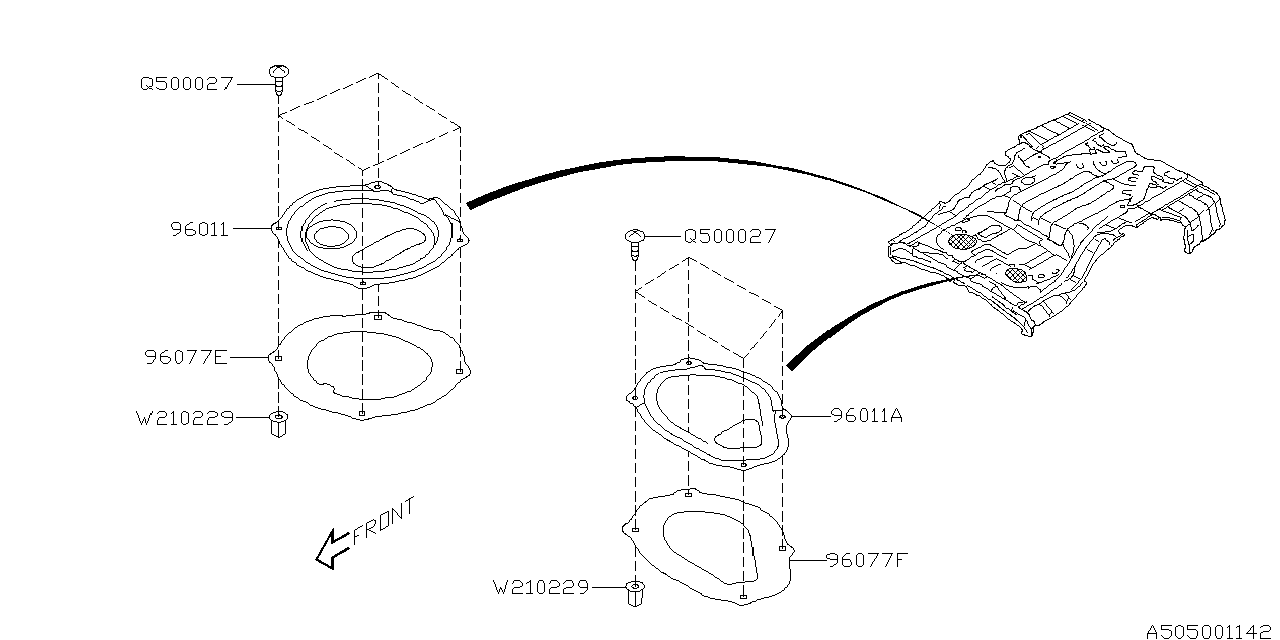 Diagram BODY PANEL for your 2013 Subaru WRX Sport SEDAN  