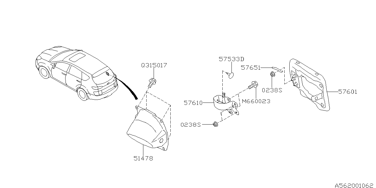 Diagram TRUNK & FUEL PARTS for your 2013 Subaru Tribeca   