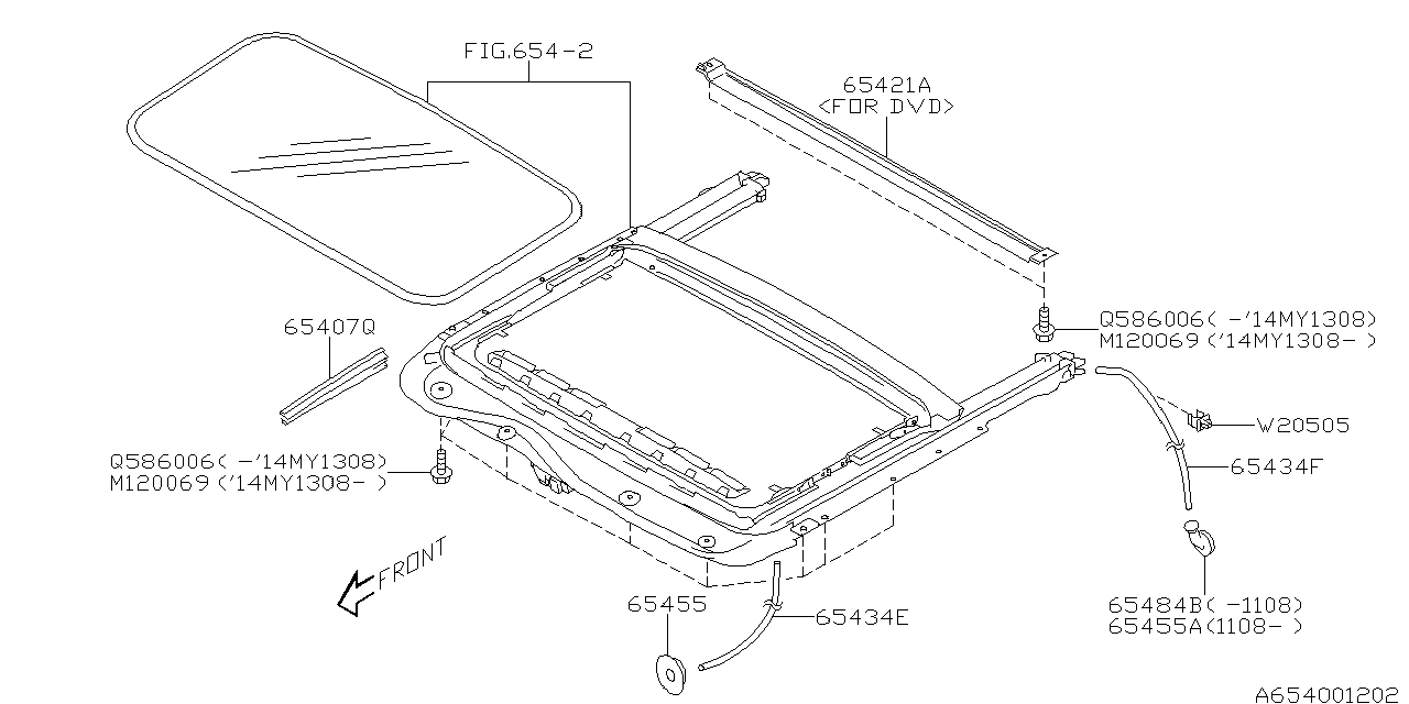 Diagram SUN ROOF for your 2021 Subaru Impreza  EYESIGHT WAGON 