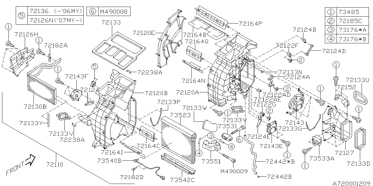 Diagram HEATER SYSTEM for your 2011 Subaru Tribeca   