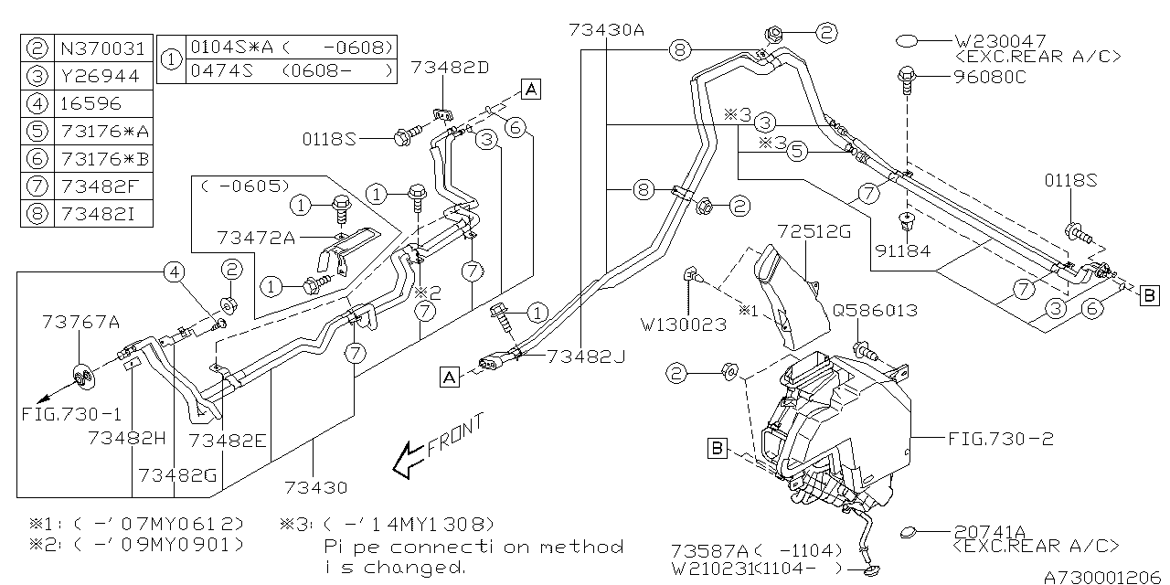 Diagram AIR CONDITIONER SYSTEM for your 2011 Subaru Tribeca   