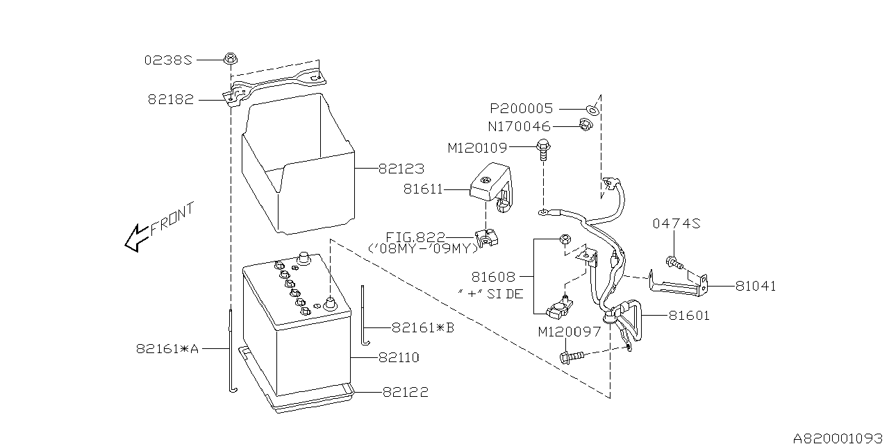 Diagram BATTERY EQUIPMENT for your 2000 Subaru WRX   