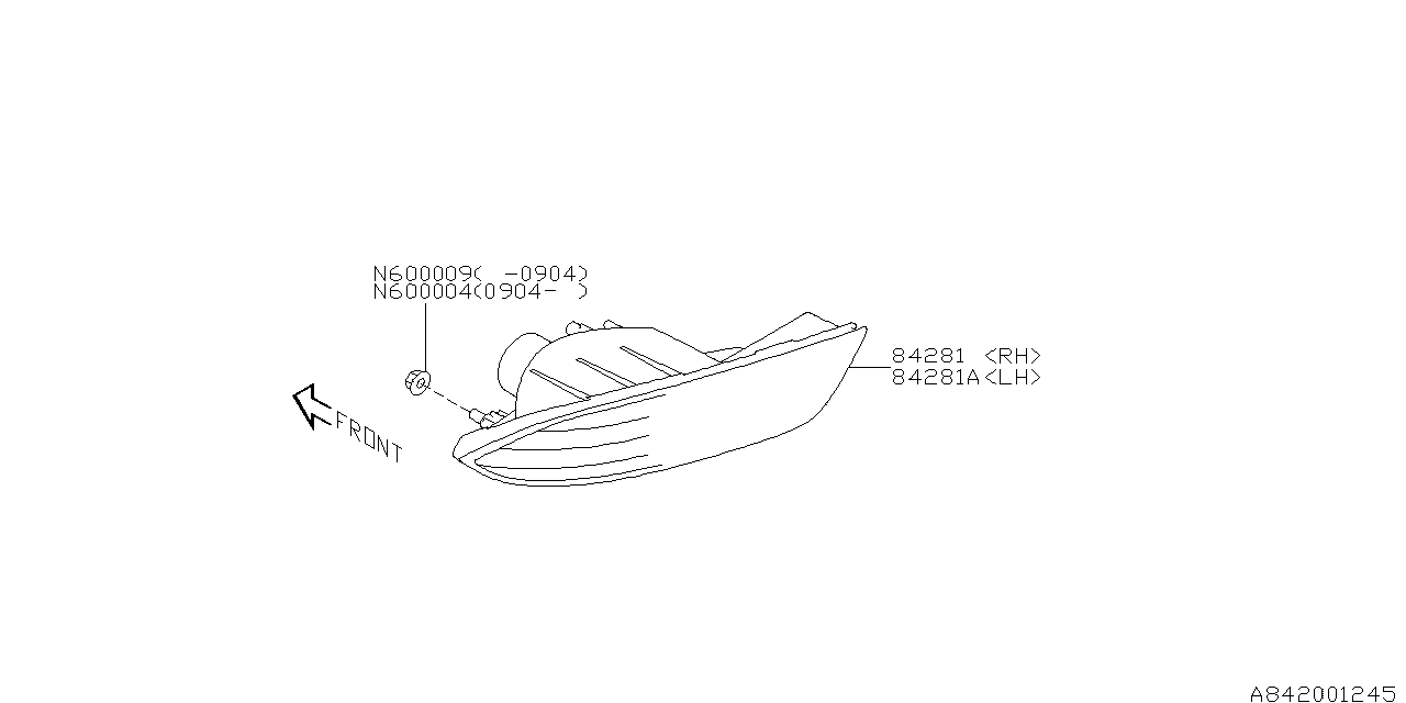 Diagram LAMP (REAR) for your 2008 Subaru Legacy   