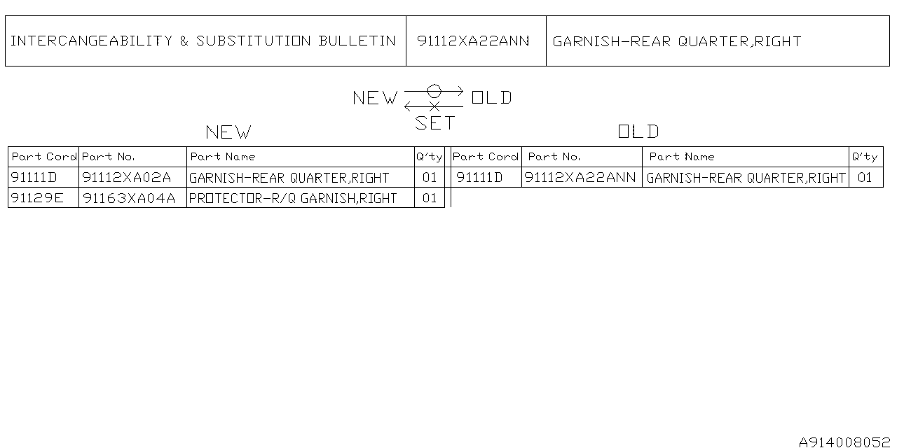 Diagram OUTER GARNISH for your 2018 Subaru Crosstrek   