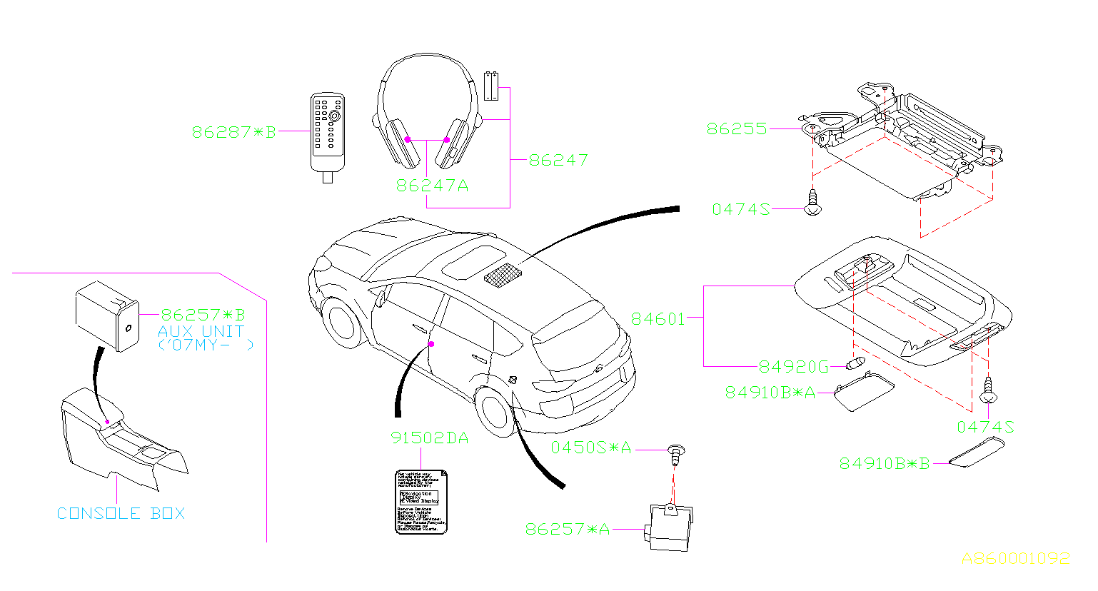 84662xa00a - Dome Light Bulb - Genuine Subaru Part