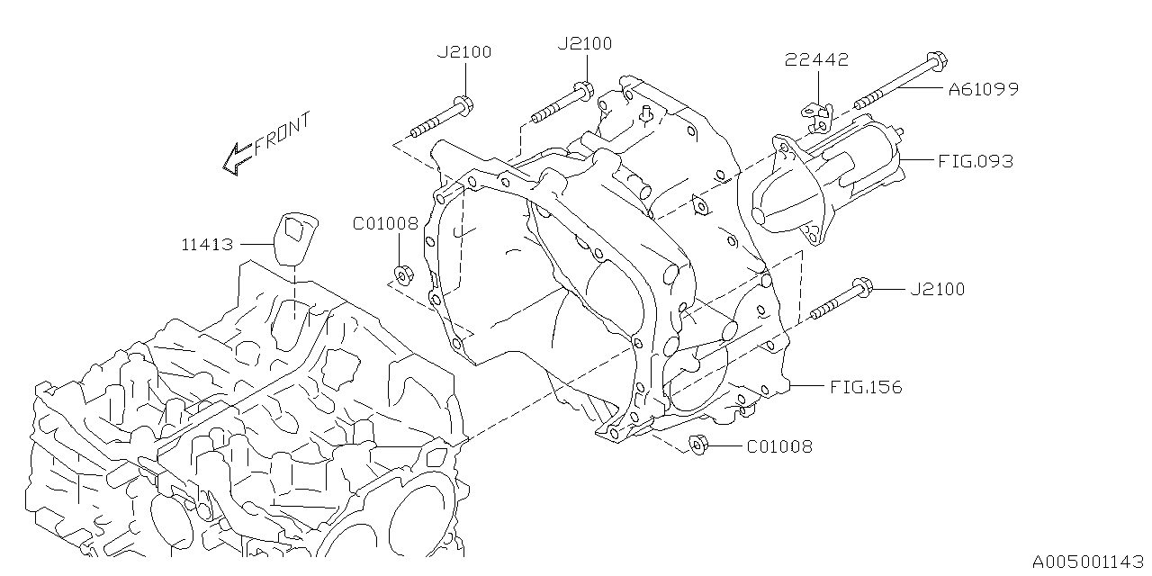 Diagram TIMING HOLE PLUG & TRANSMISSION BOLT for your 2016 Subaru WRX   