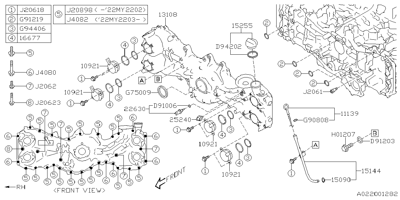 Diagram TIMING BELT COVER for your 2002 Subaru Outback  SUS FLAT6 SEDAN 