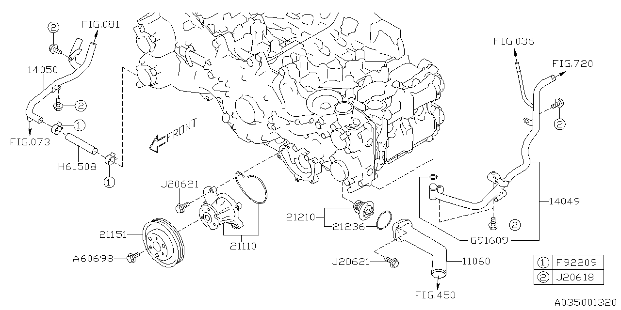 Diagram WATER PUMP for your 2013 Subaru BRZ   