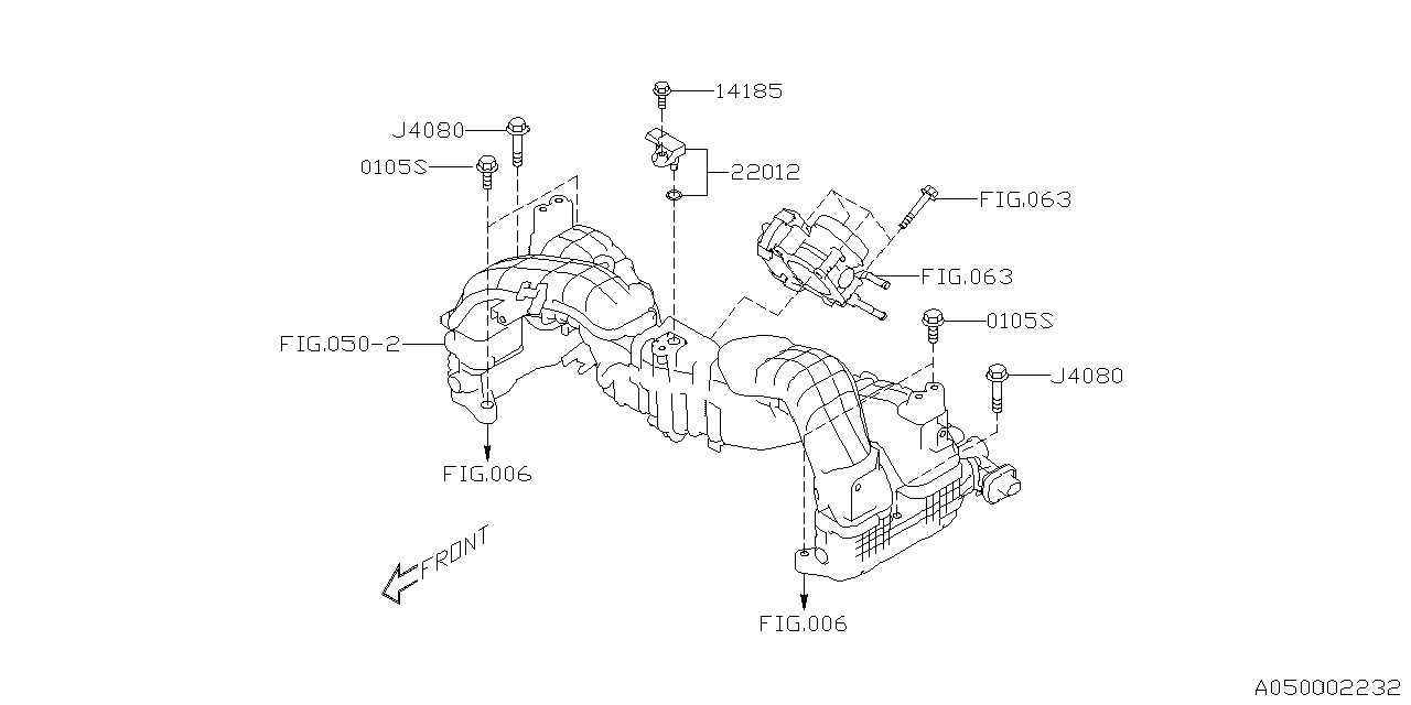 Diagram INTAKE MANIFOLD for your 2003 Subaru WRX   