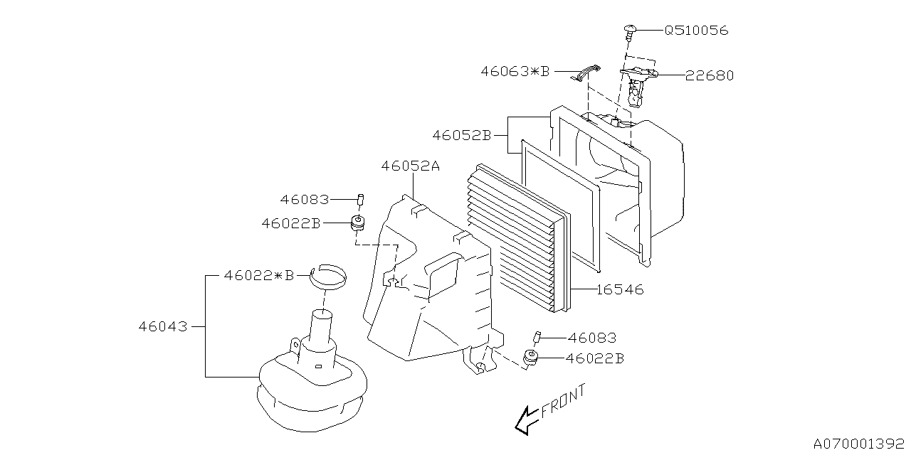 Diagram AIR CLEANER & ELEMENT for your Volkswagen