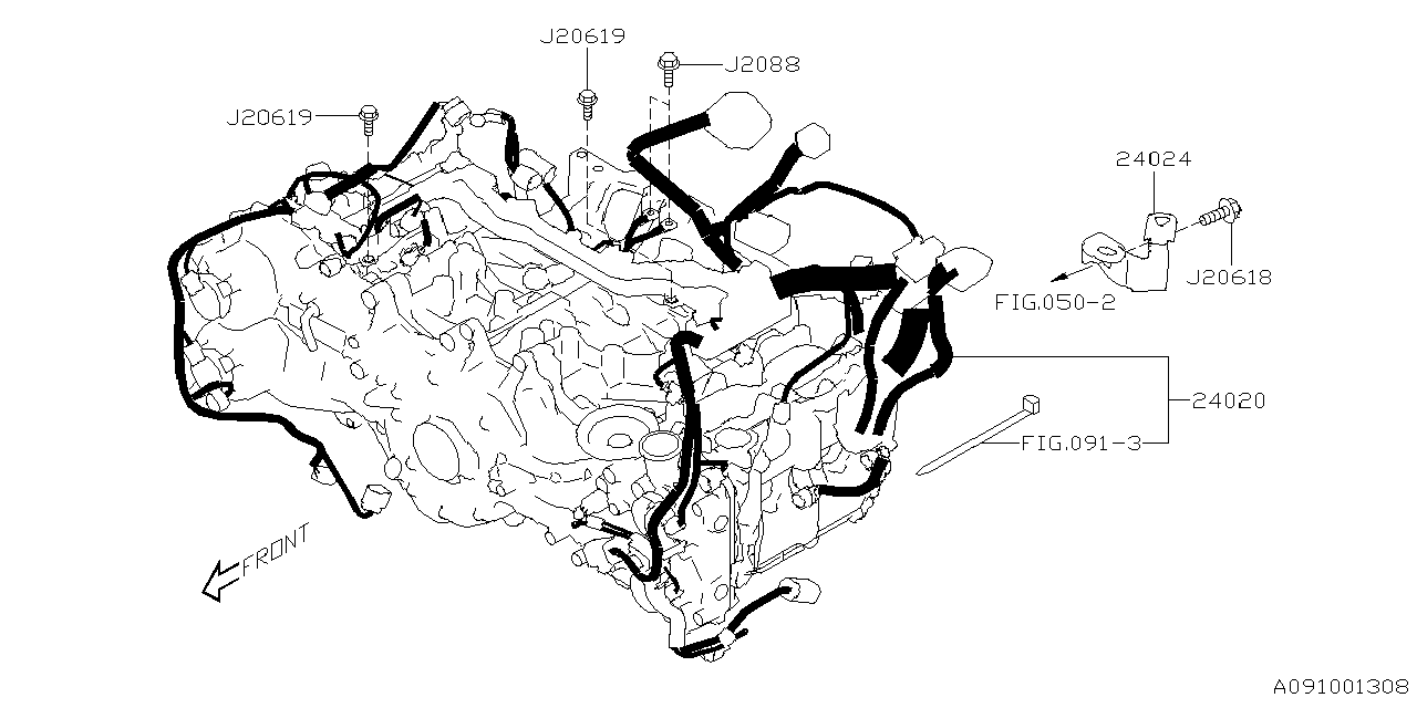 Diagram ENGINE WIRING HARNESS for your Subaru Ascent  