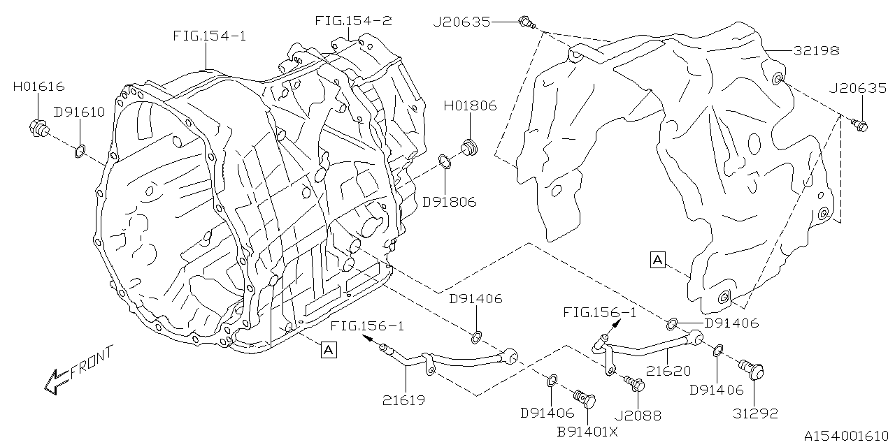 Diagram AT, TRANSMISSION CASE for your 2019 Subaru Impreza   