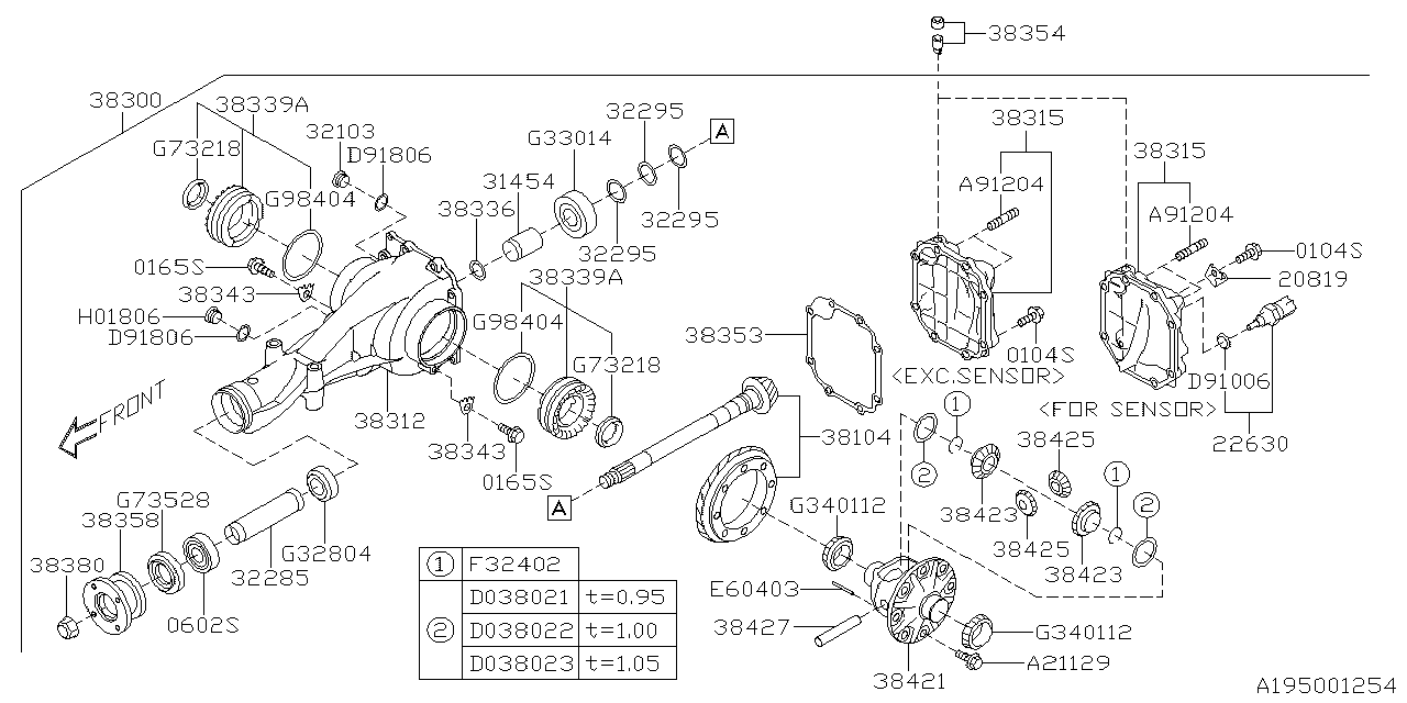 Diagram DIFFERENTIAL (INDIVIDUAL) for your 2012 Subaru WRX   