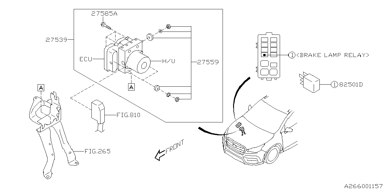 Subaru Baja Base Abs hydraulic. Abs pump and motor. Hydraulic unit v ...