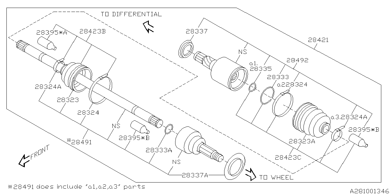 Diagram REAR AXLE for your 2008 Subaru Outback   