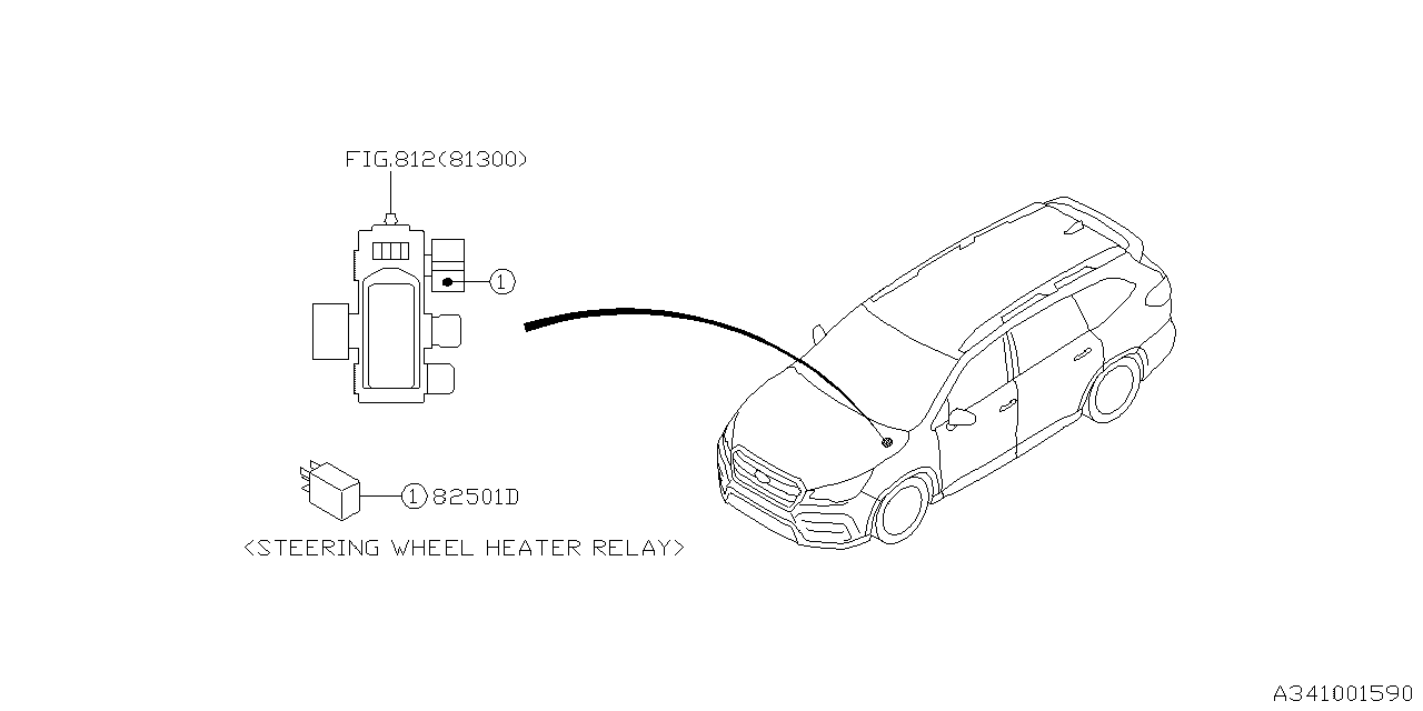 Diagram STEERING COLUMN for your Subaru