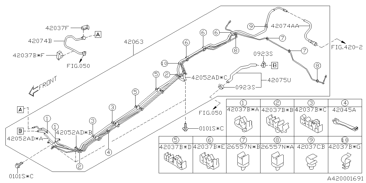 Diagram FUEL PIPING for your 2021 Subaru Impreza   