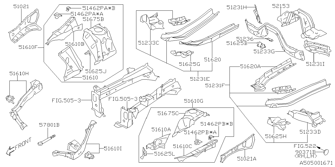 Diagram BODY PANEL for your 2022 Subaru Impreza  Sport Wagon 