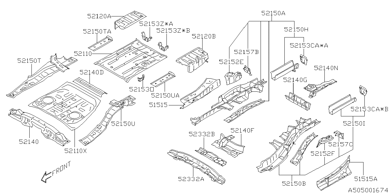 Diagram BODY PANEL for your 2025 Subaru BRZ   