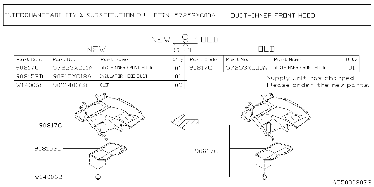 Diagram FRONT HOOD & FRONT HOOD LOCK for your 2025 Subaru Legacy   