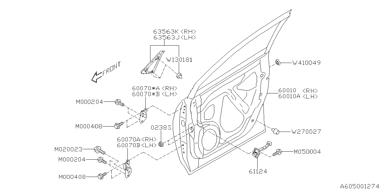 Diagram FRONT DOOR PANEL & REAR(SLIDE)DOOR PANEL for your 2009 Subaru STI   