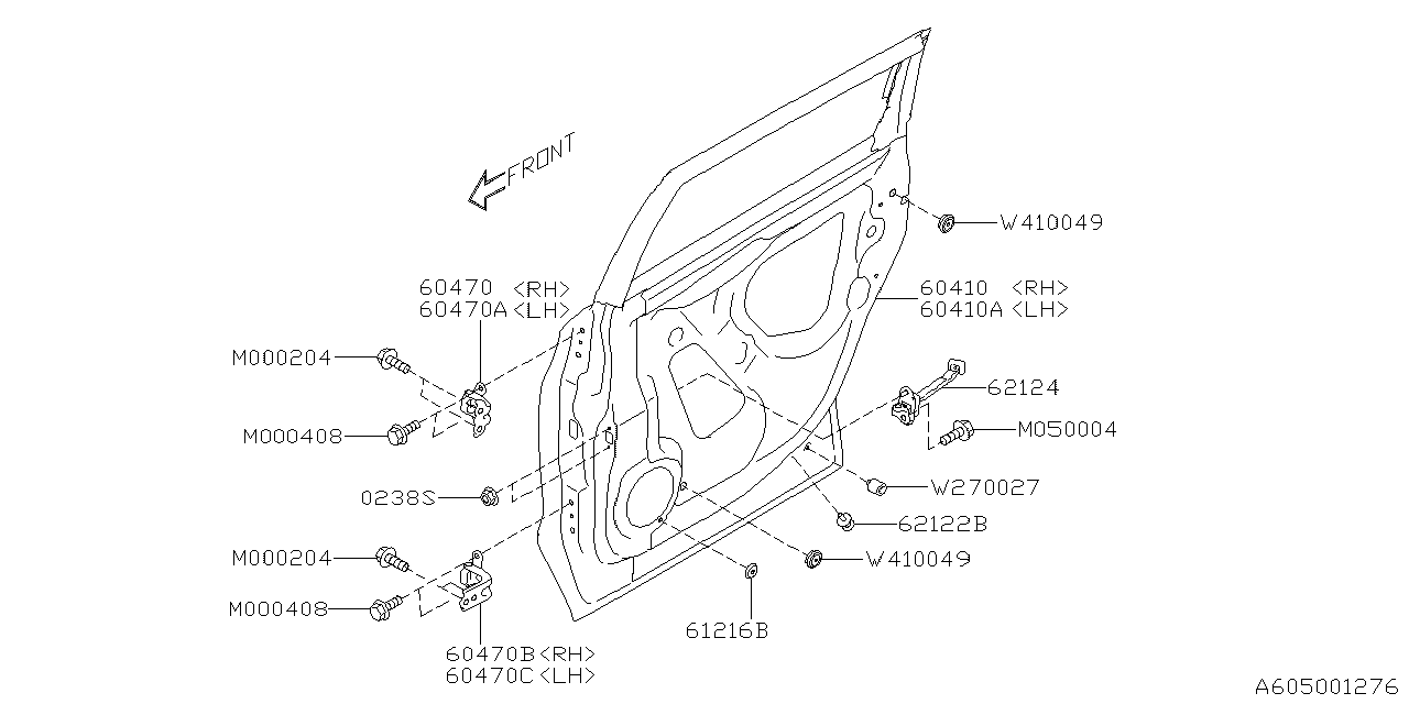 Diagram FRONT DOOR PANEL & REAR(SLIDE)DOOR PANEL for your 2021 Subaru WRX   