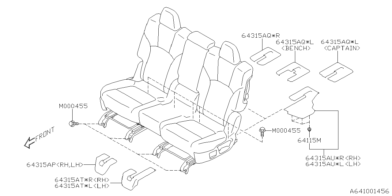 Diagram REAR SEAT for your 2018 Subaru Legacy   