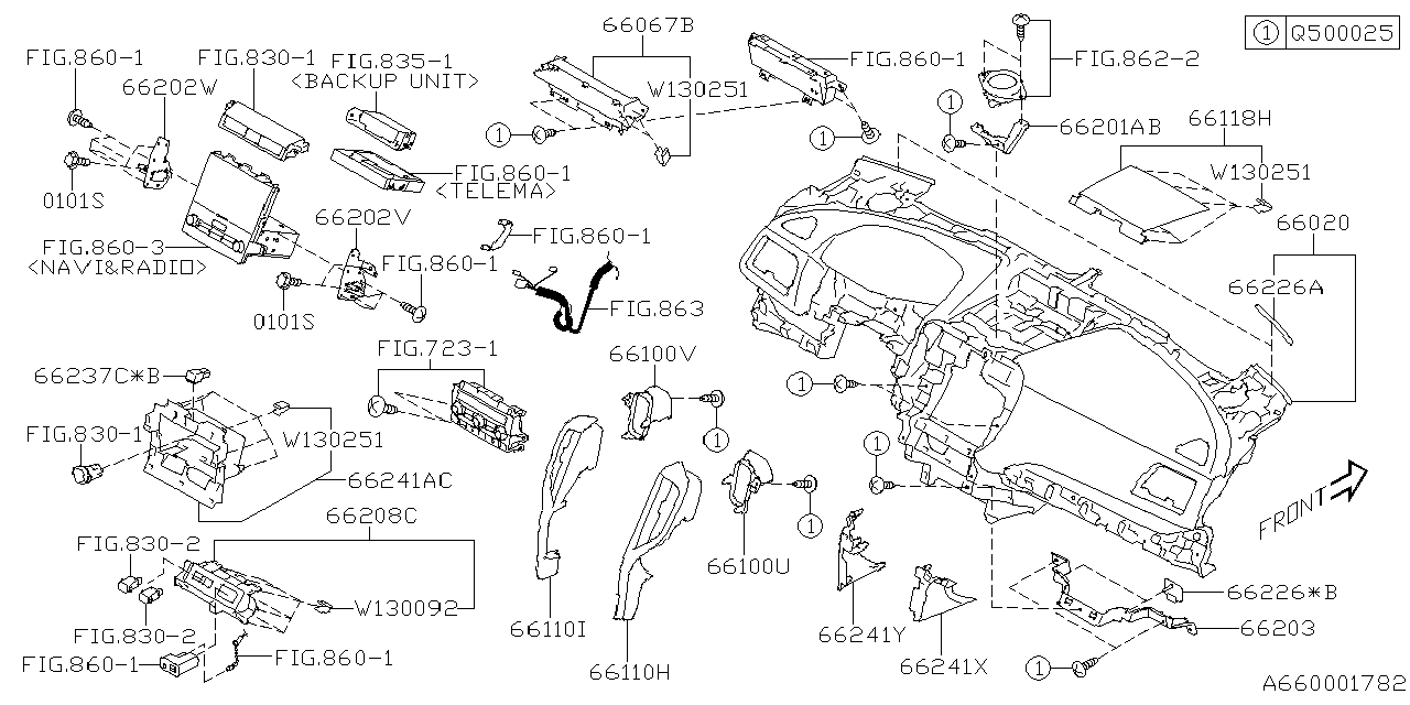 Diagram INSTRUMENT PANEL for your 2020 Subaru Impreza  Premium Wagon 