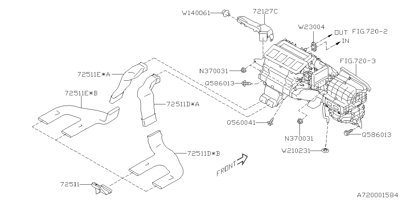 Diagram HEATER SYSTEM for your 2019 Subaru Ascent  Premium 8-Passenger w/EyeSight 