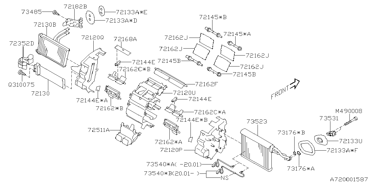 Diagram HEATER SYSTEM for your 2020 Subaru Ascent   