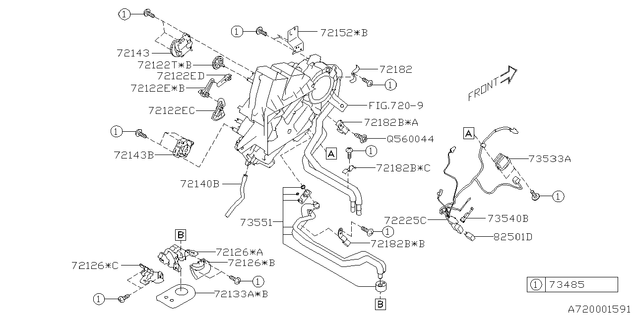 Diagram HEATER SYSTEM for your 2019 Subaru Ascent  Limited 8-Passenger w/EyeSight 