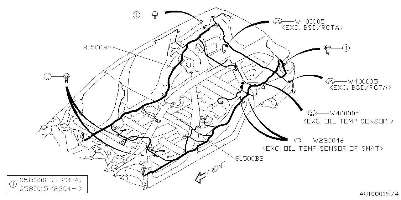 Diagram WIRING HARNESS (MAIN) for your 2022 Subaru Ascent   