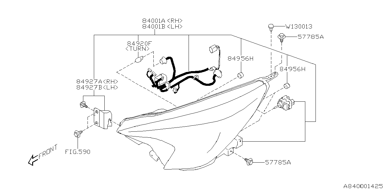 Diagram HEAD LAMP for your 2013 Subaru Impreza  Limited Wagon 