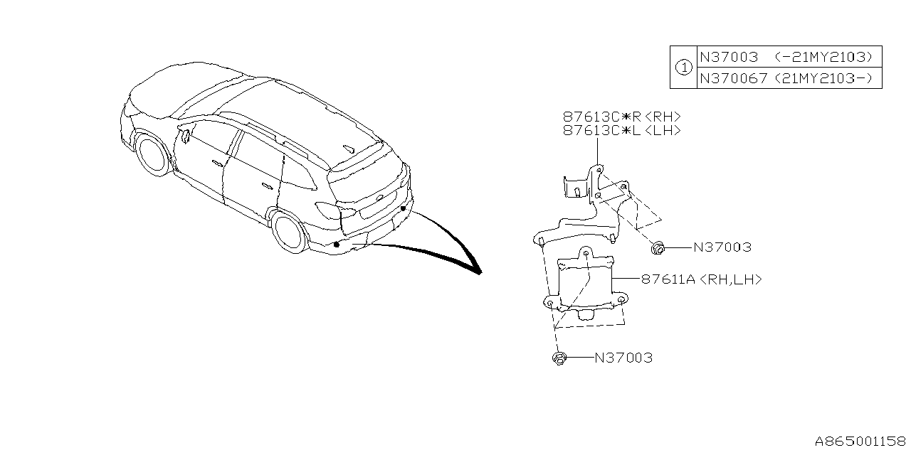 Diagram ADA SYSTEM for your 2019 Subaru Ascent 2.4L Limited 8-Passenger w/EyeSight 