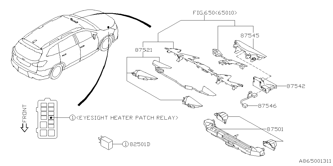 Diagram ADA SYSTEM for your 2018 Subaru Crosstrek 2.0L CVT Premium 