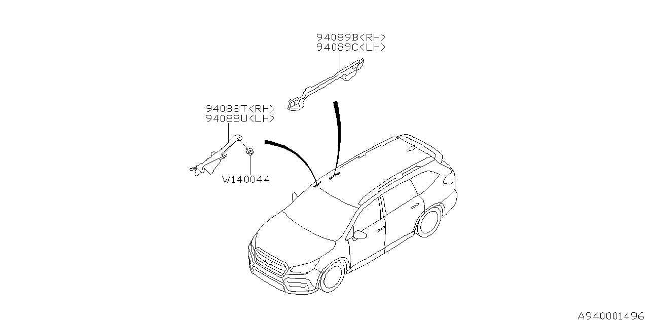 Diagram INNER TRIM for your 2001 Subaru Impreza   