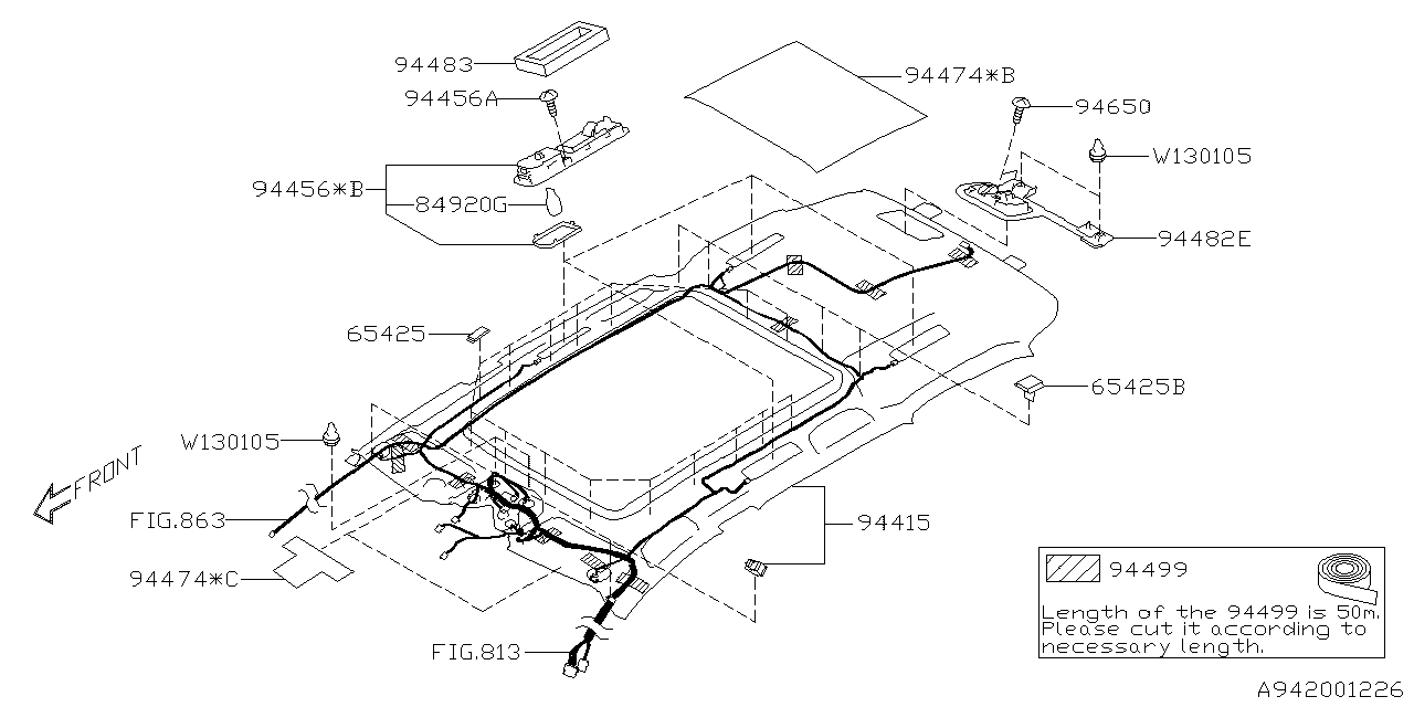 Diagram ROOF TRIM for your 2020 Subaru Ascent   