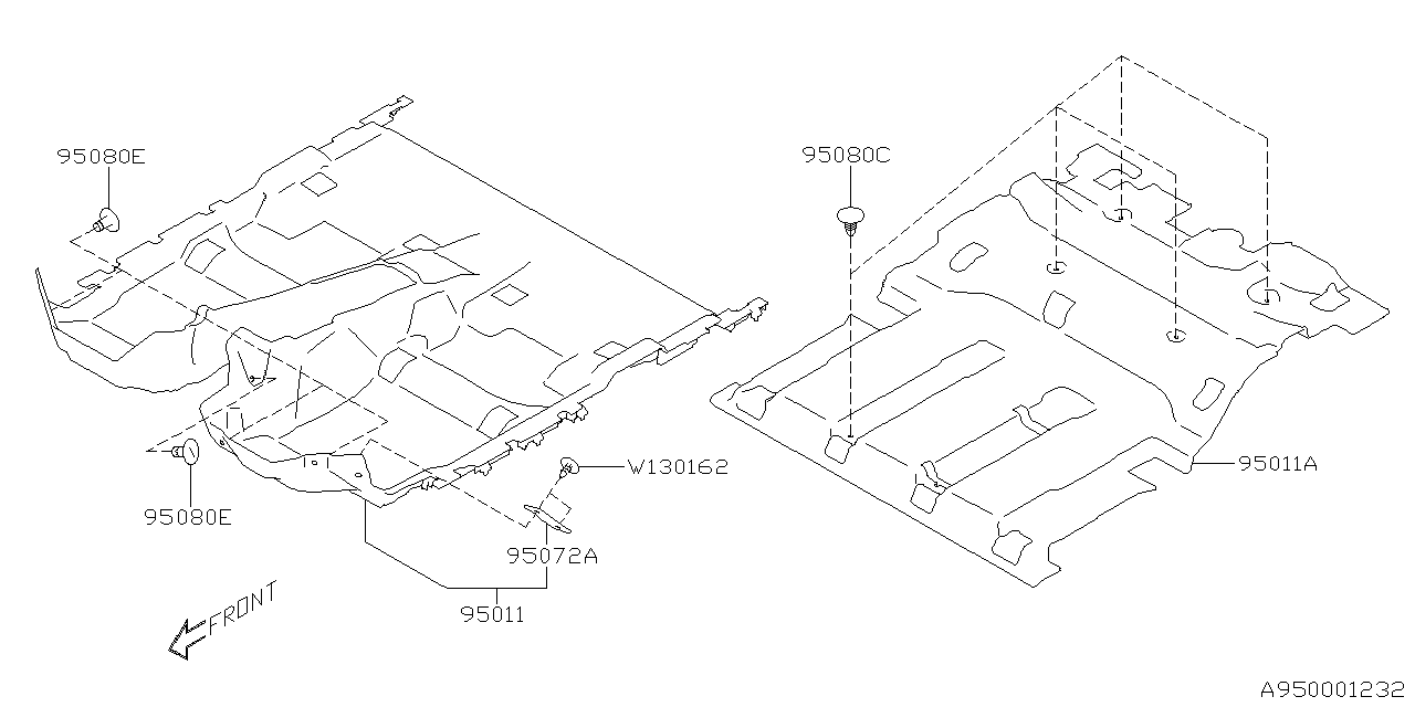 Diagram MAT for your 2020 Subaru Ascent  Limited 7-Passenger w/EyeSight 