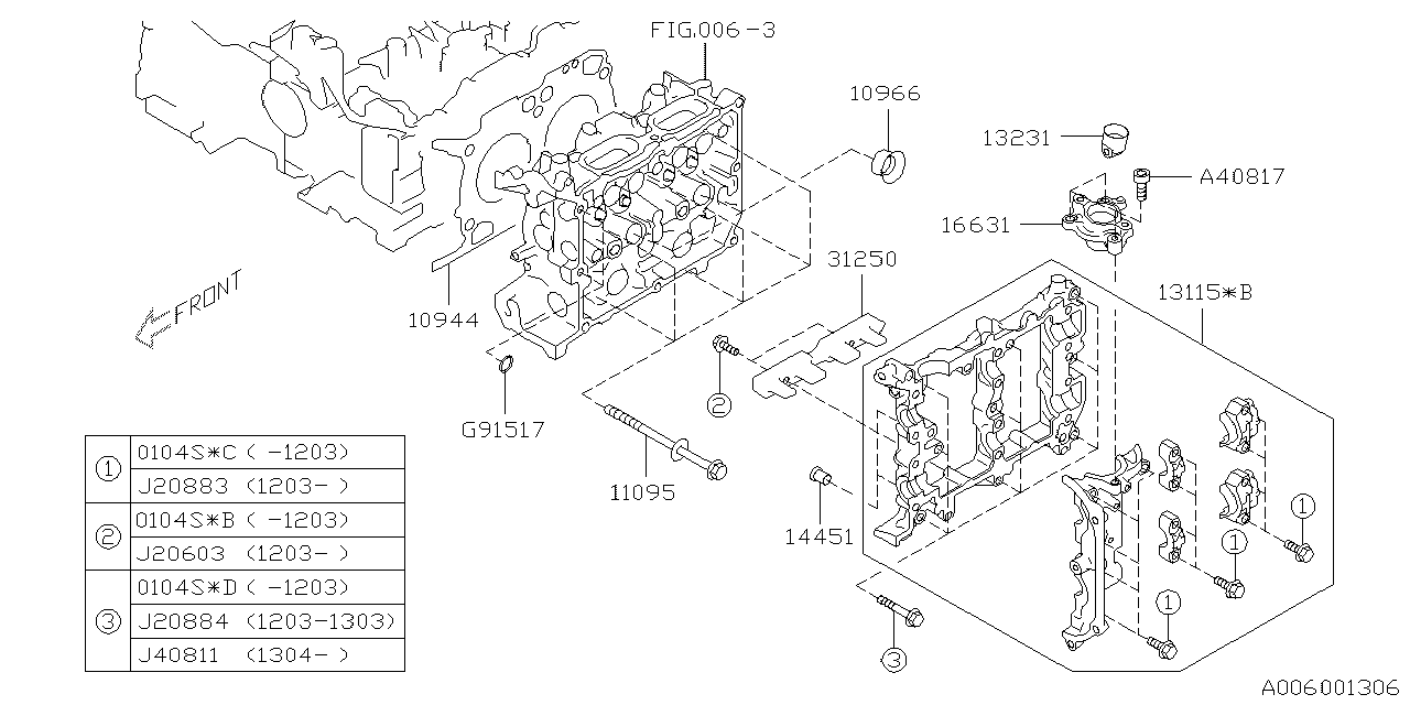 Diagram CYLINDER HEAD for your 2016 Subaru Crosstrek   