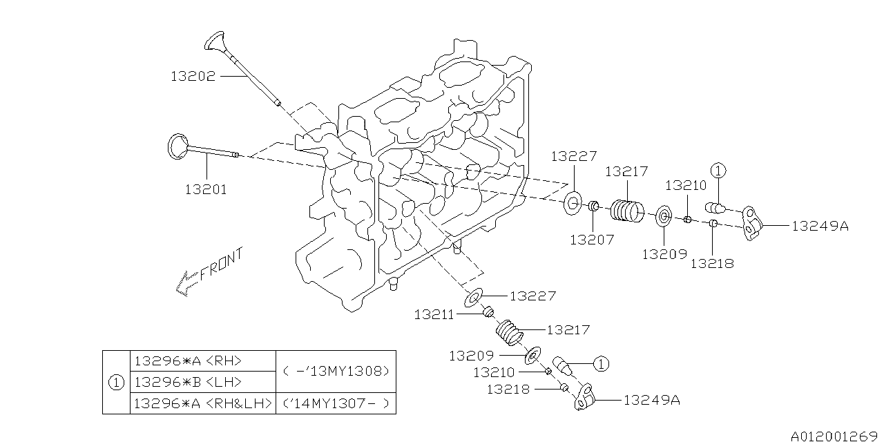 Diagram VALVE MECHANISM for your 2009 Subaru Forester   