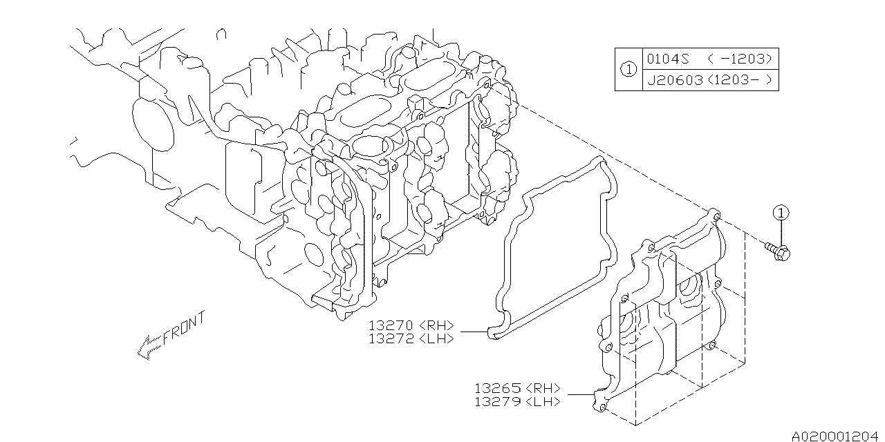 Diagram ROCKER COVER for your Subaru