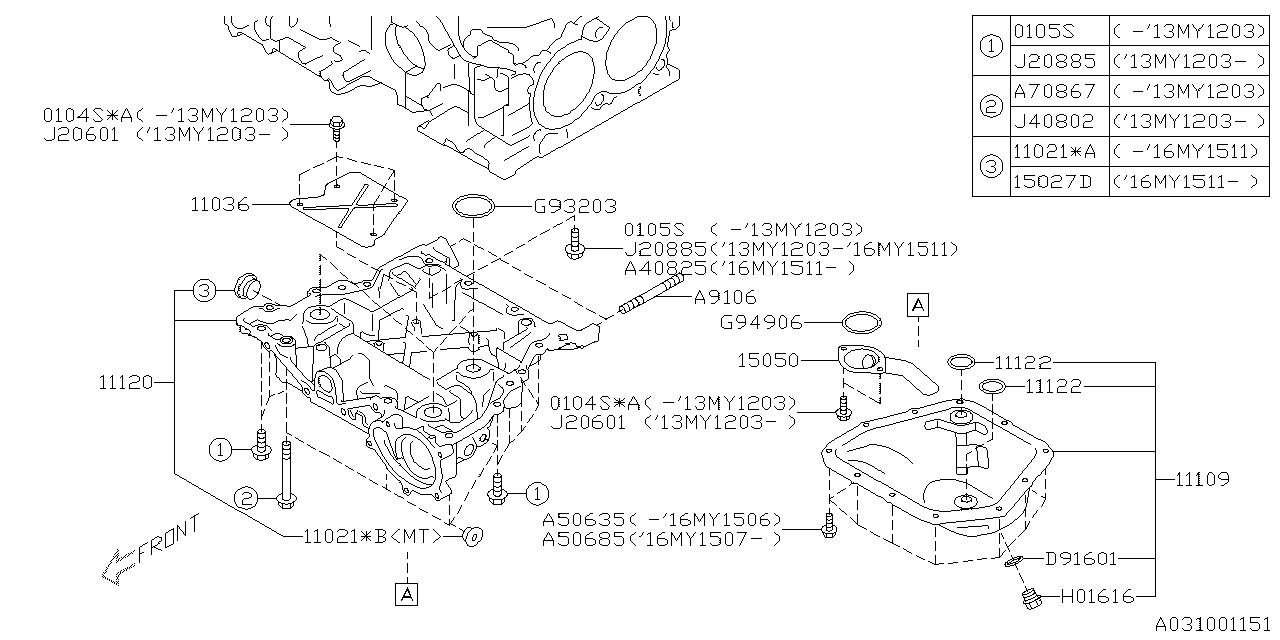 Diagram OIL PAN for your 2016 Subaru BRZ   