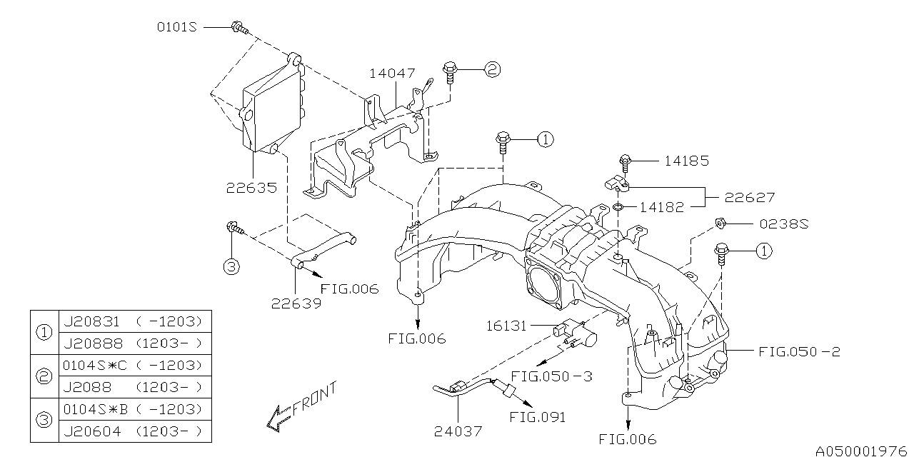 Diagram INTAKE MANIFOLD for your 2013 Subaru BRZ 2.0L 6MT HIGH 