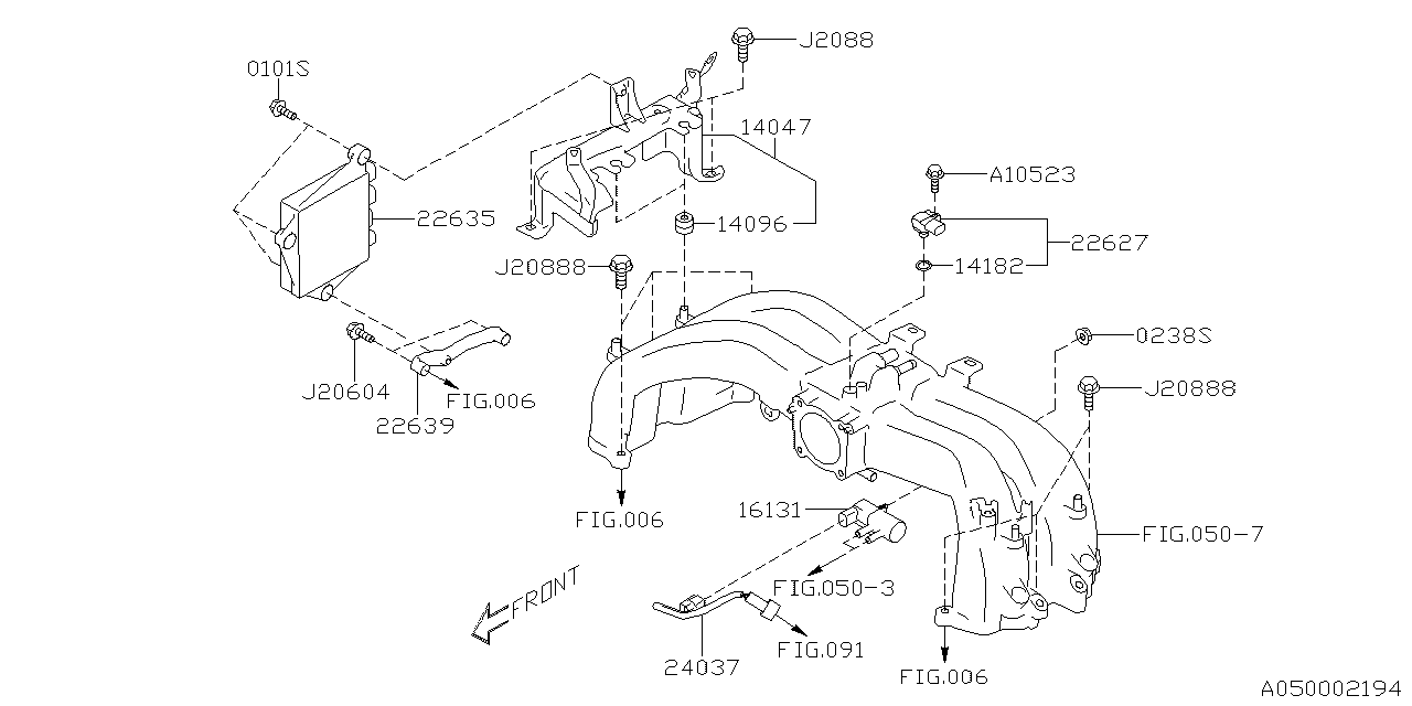 INTAKE MANIFOLD Diagram