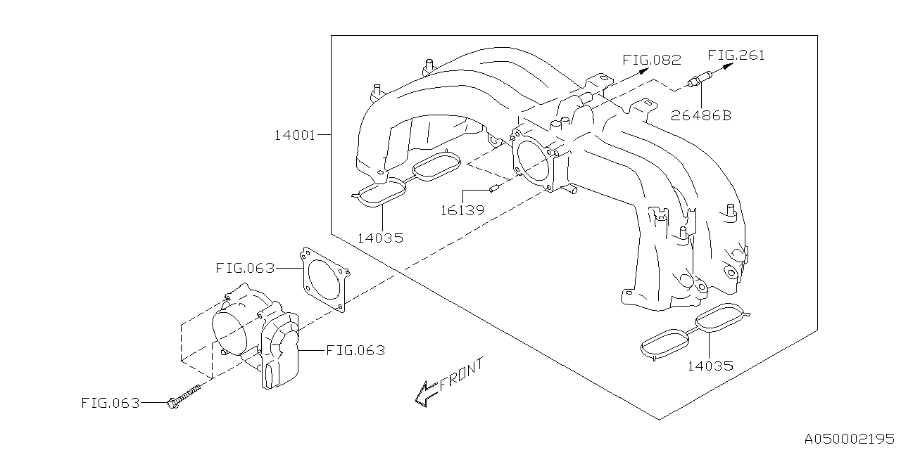 Diagram INTAKE MANIFOLD for your 2014 Subaru Impreza  Premium Sedan 