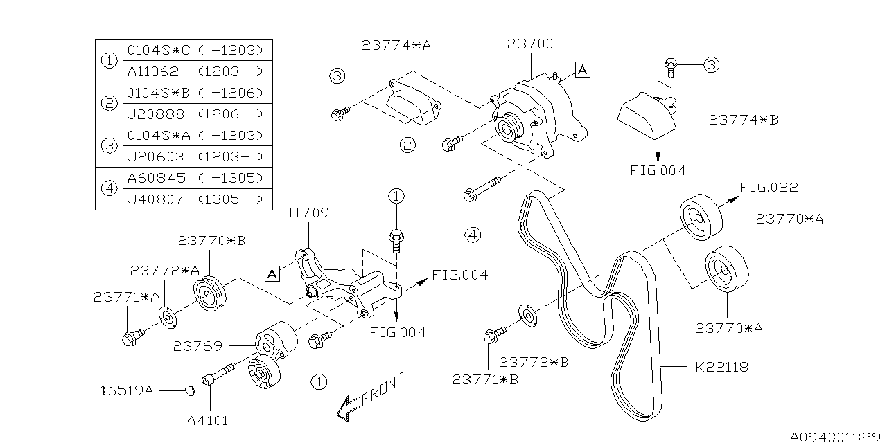 Diagram ALTERNATOR for your Subaru Crosstrek  