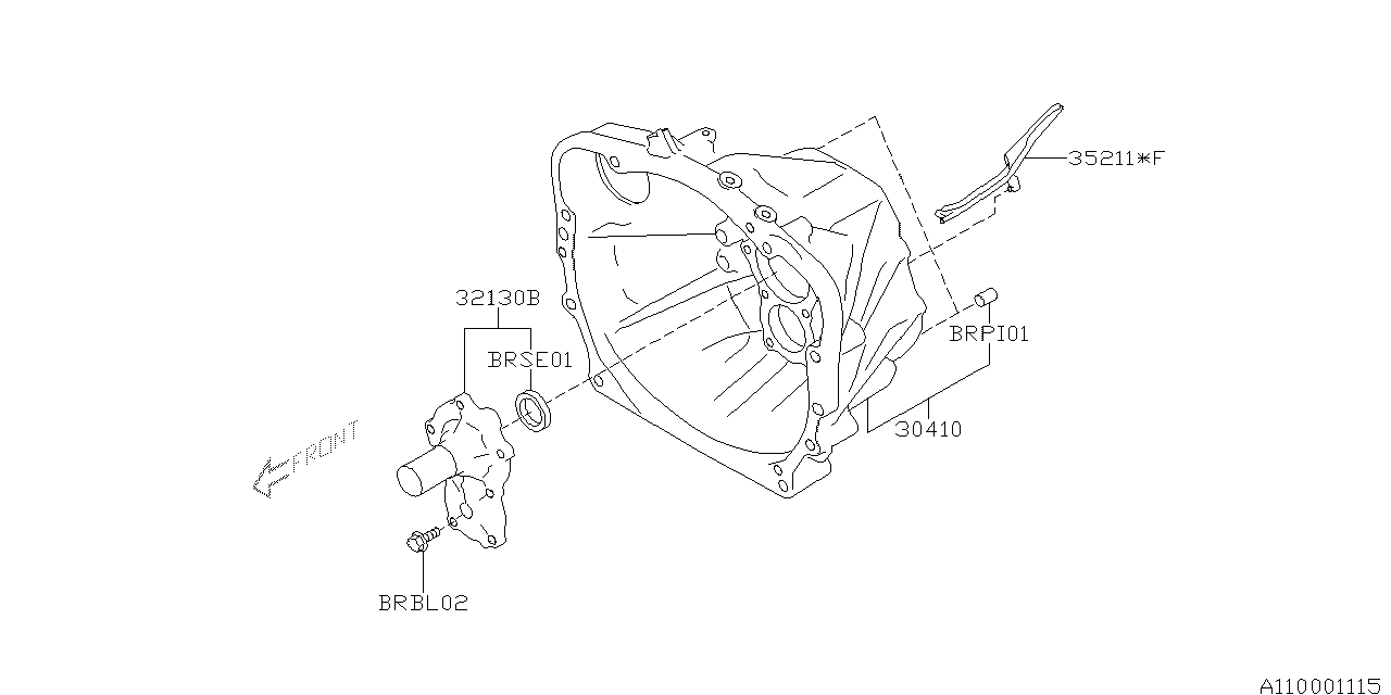 Diagram MT, TRANSMISSION ASSEMBLY for your 2022 Subaru Crosstrek   