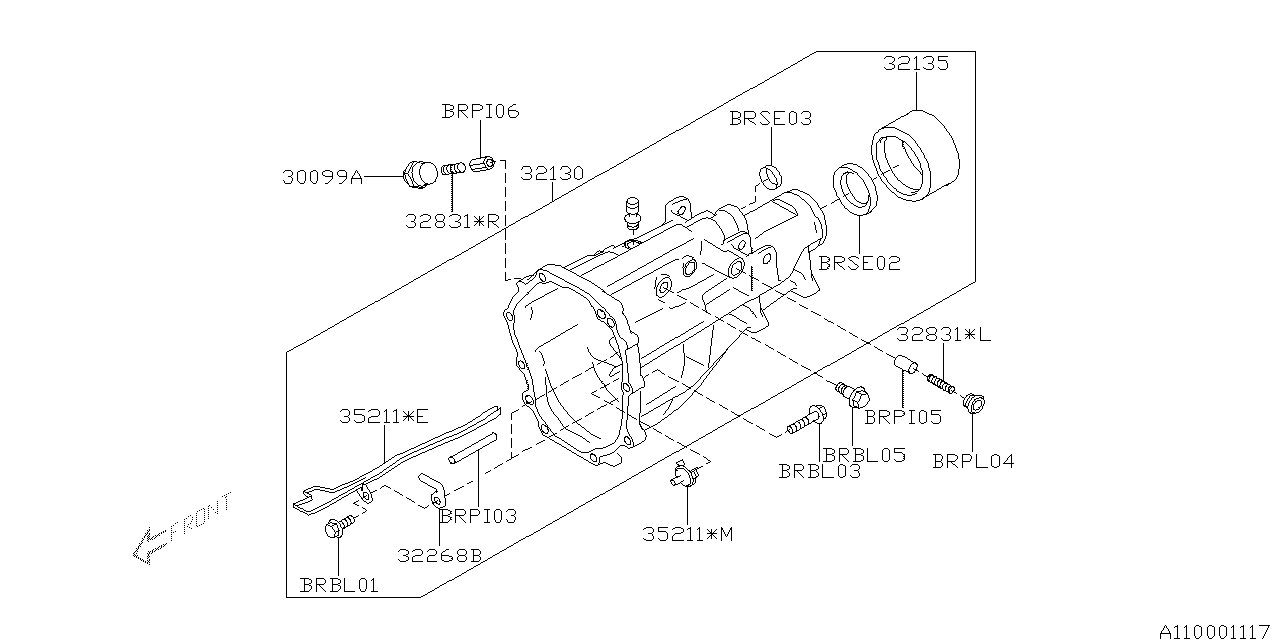 Diagram MT, TRANSMISSION ASSEMBLY for your 2017 Subaru Forester  XT Premium 