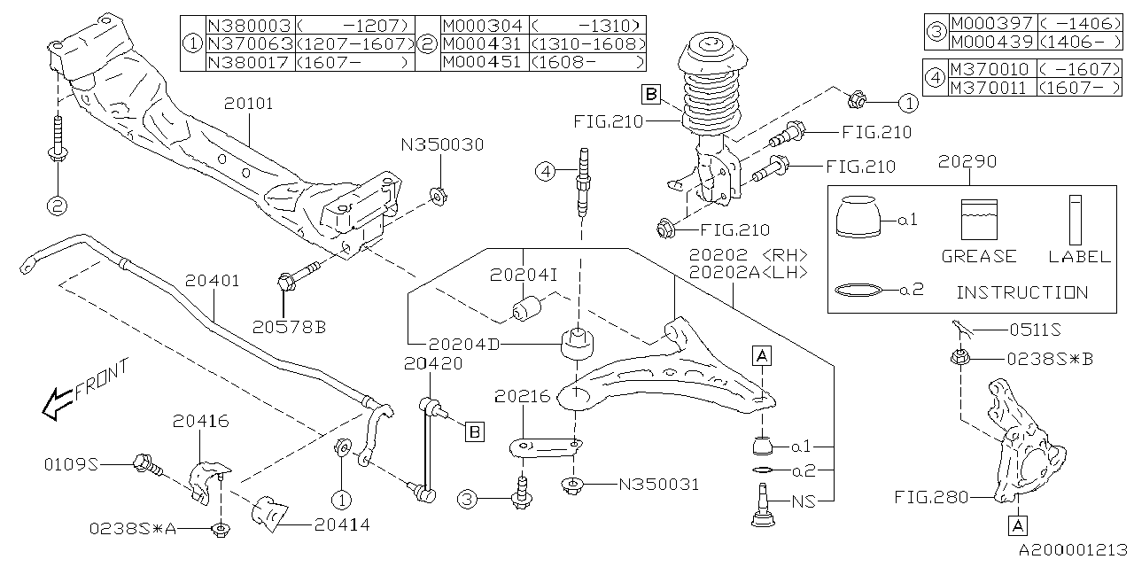 Diagram FRONT SUSPENSION for your 2014 Subaru BRZ   