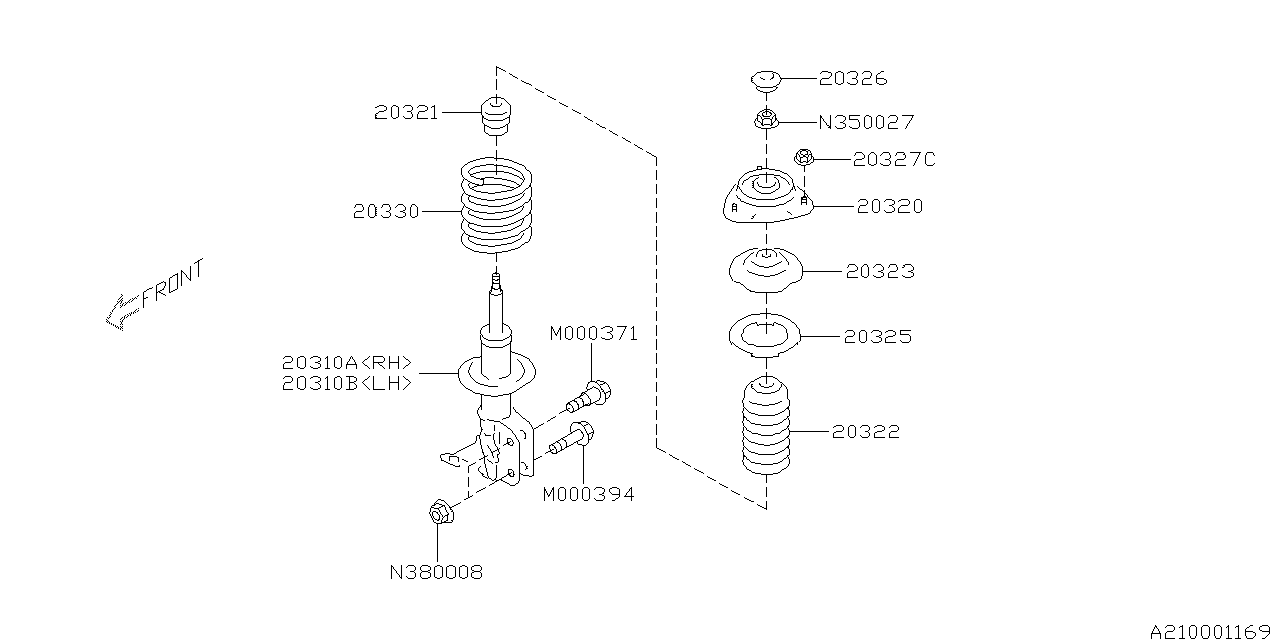 Diagram FRONT SHOCK ABSORBER for your 2018 Subaru BRZ   